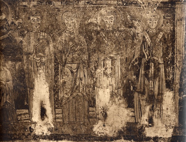 Sansoni, Mario — Anonimo sec. X/ XI - Calvi, Grotta dei Santi: santo Stefano, san Pietro, san Massimo, san Silvestro — particolare
